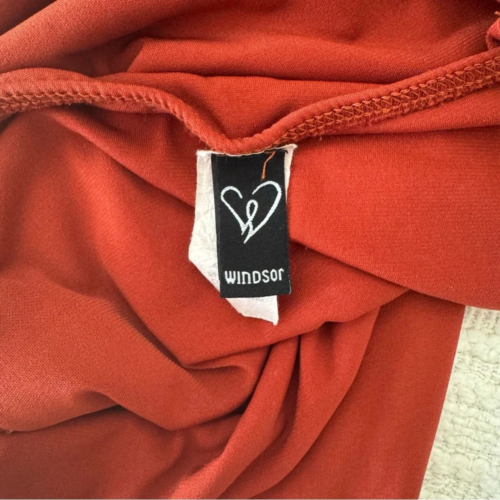 Windsor Orange/red bandeau with removable front tie - Picture 5 of 6